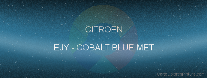 Pintura Citroen EJY Cobalt Blue Met.