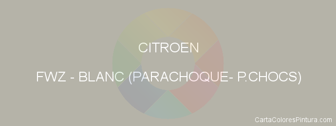 Pintura Citroen FWZ Blanc (parachoque- P.chocs)