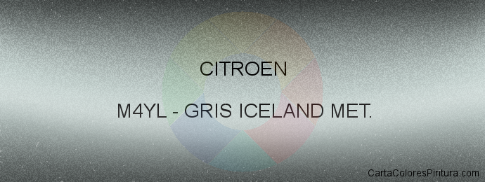 Pintura Citroen M4YL Gris Iceland Met.