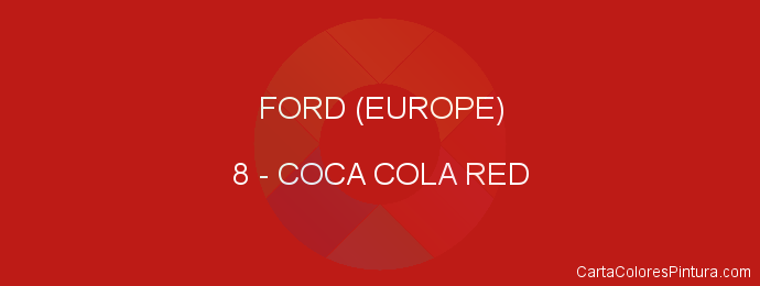 Pintura Ford (europe) 8 Coca Cola Red