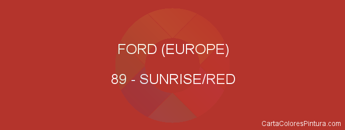 Pintura Ford (europe) 89 Sunrise/red