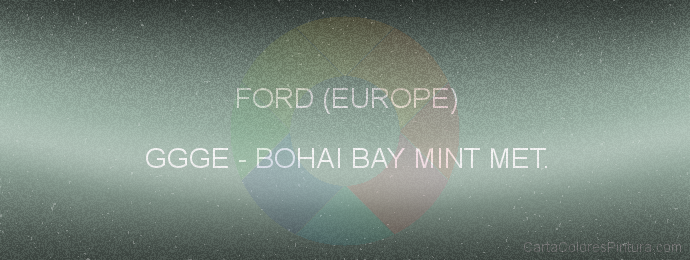 Pintura Ford (europe) GGGE Bohai Bay Mint Met.