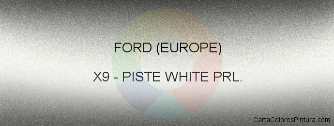 Pintura Ford (europe) X9 Piste White Prl.