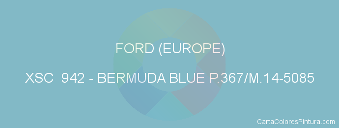 Pintura Ford (europe) XSC 942 Bermuda Blue P.367/m.14-5085