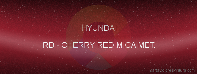 Pintura Hyundai RD Cherry Red Mica Met.