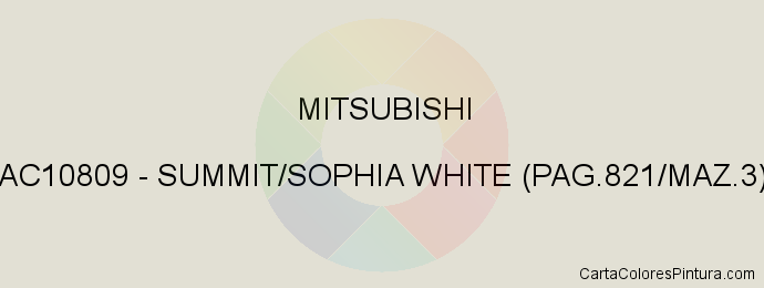 Pintura Mitsubishi AC10809 Summit/sophia White (pag.821/maz.3)