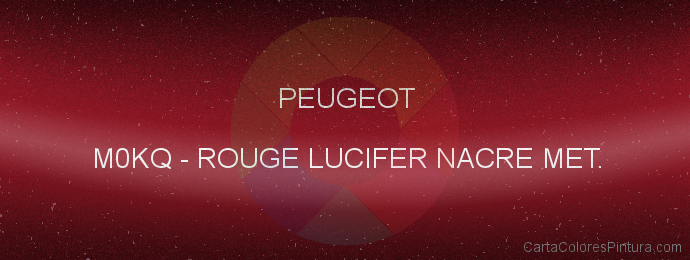 Pintura Peugeot M0KQ Rouge Lucifer Nacre Met.