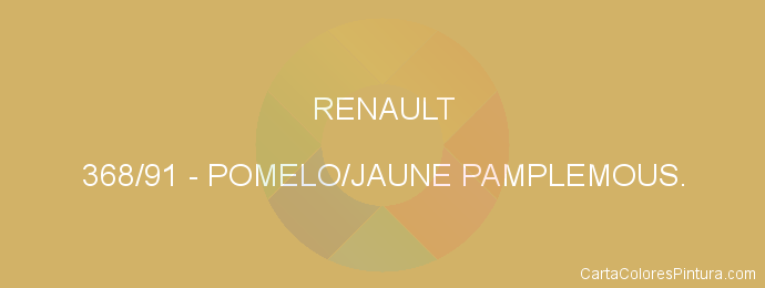 Pintura Renault 368/91 Pomelo/jaune Pamplemous.