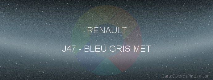 Pintura Renault J47 Bleu Gris Met.