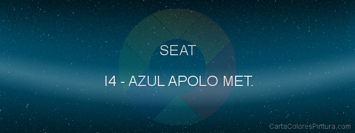 Pintura Seat I4 Azul Apolo Met.