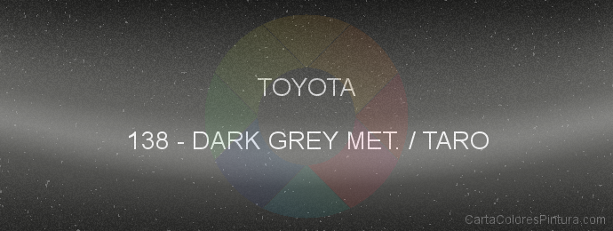 Pintura Toyota 138 Dark Grey Met. / Taro