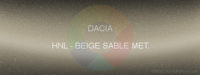 Pintura Dacia HNL Beige Sable Met.